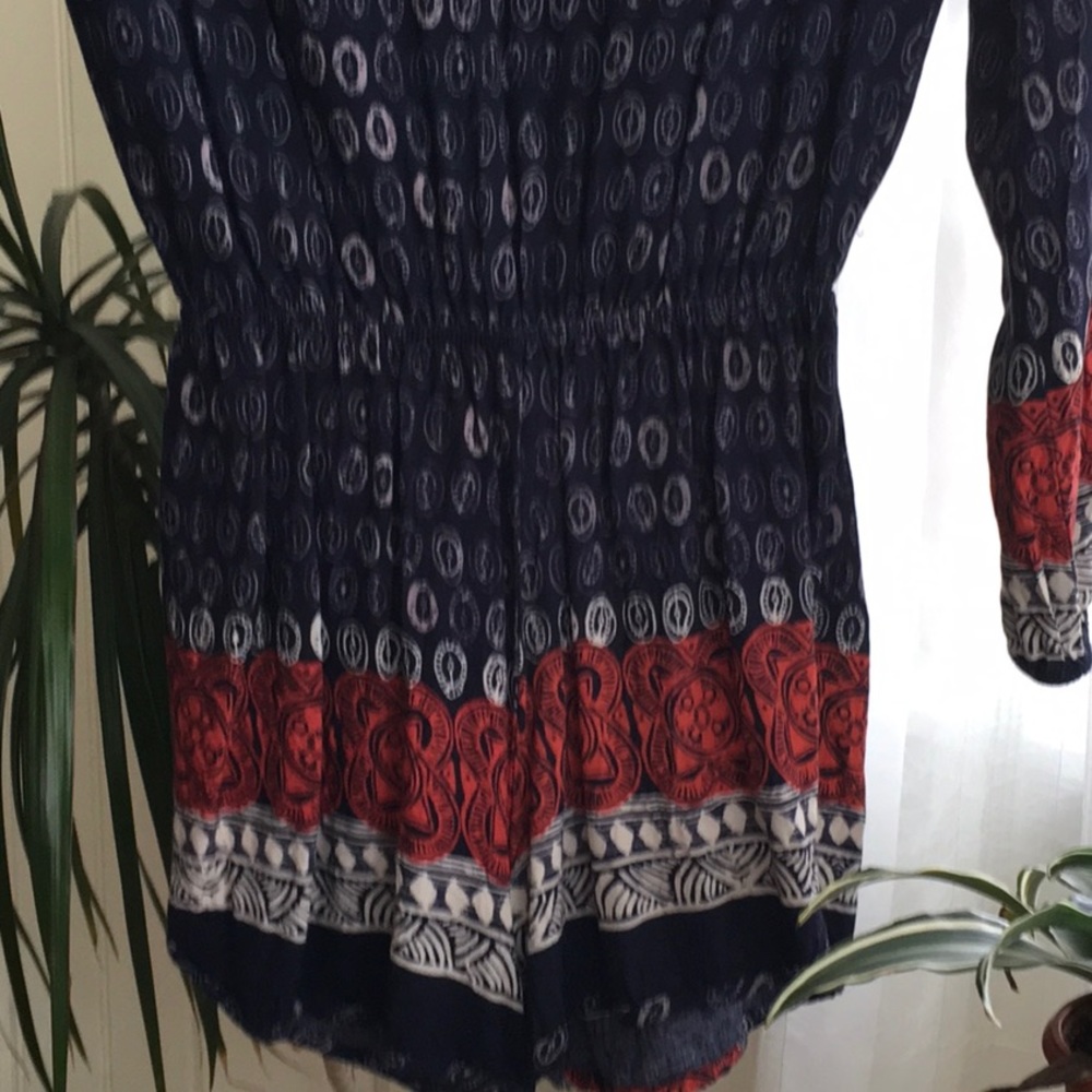 ANTHROPOLOGY LILKA ROMPER NAVY & RED - Picture 8 of 12